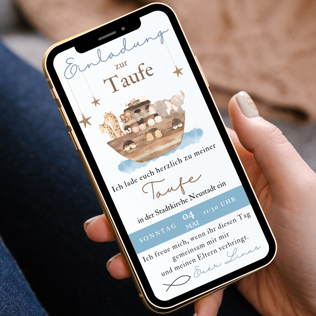 Taufe Einladung Arche