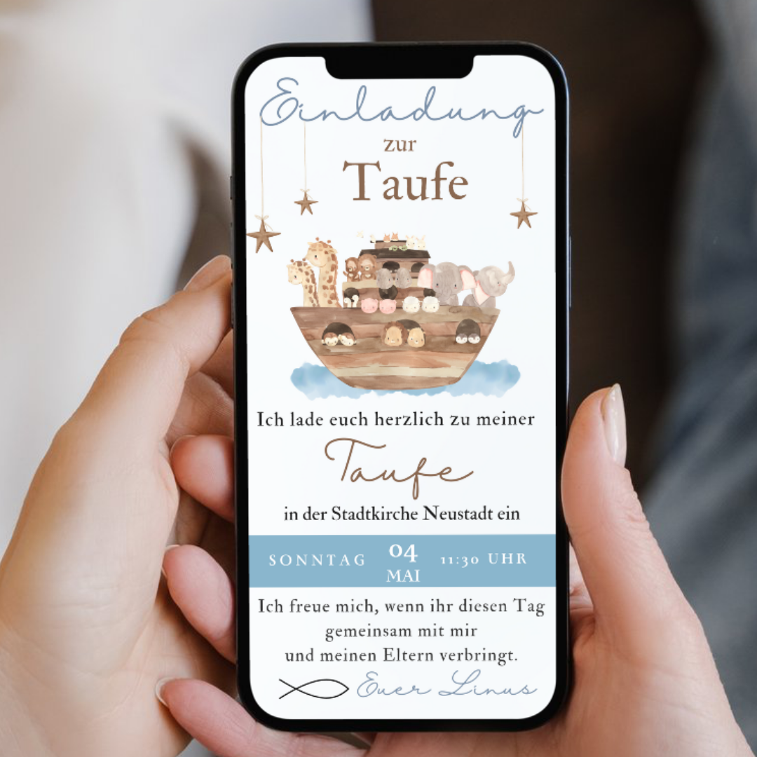 Taufe Einladung Arche