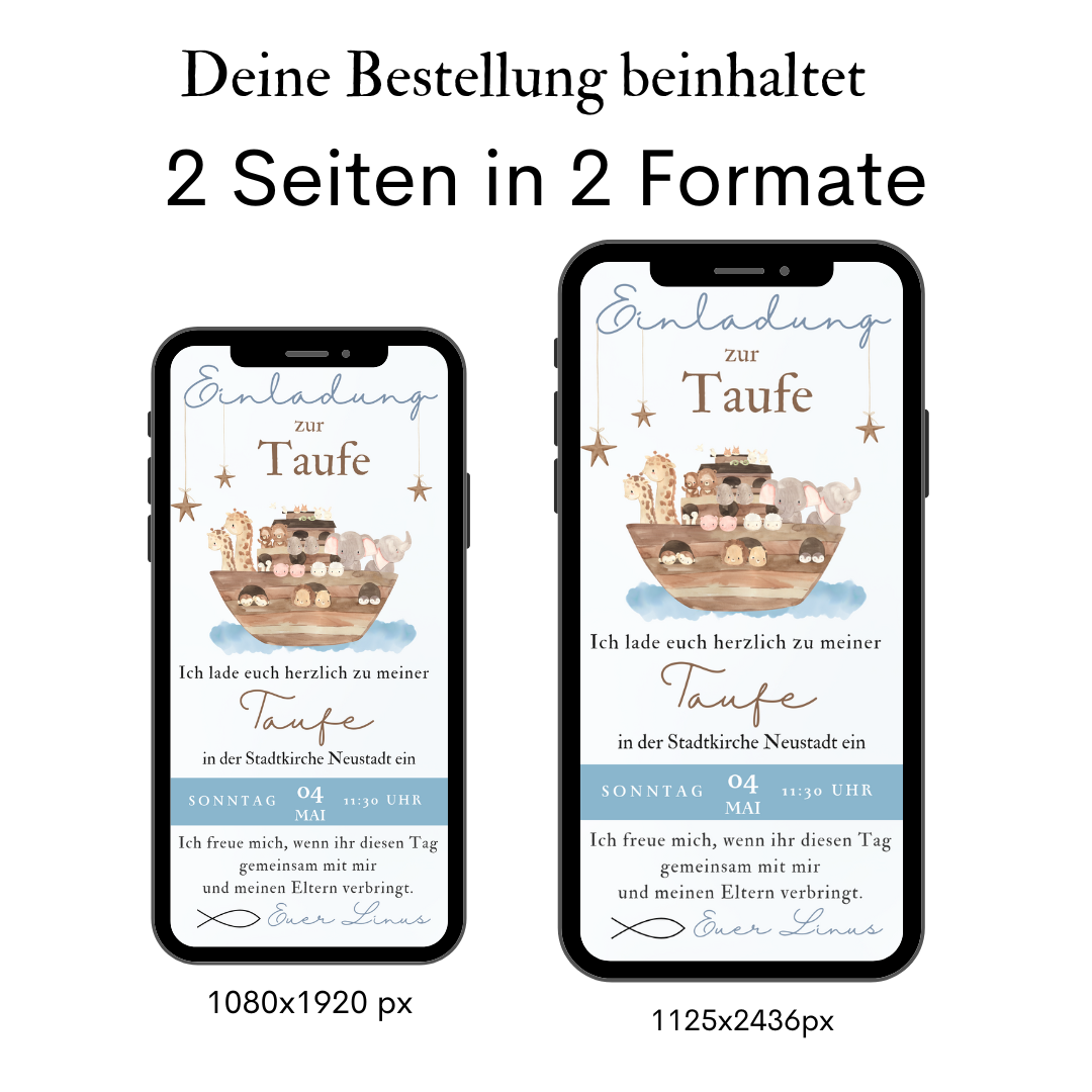 Taufe Einladung Arche