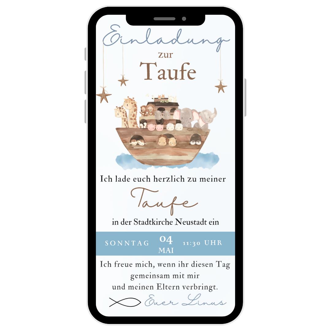 Taufe Einladung Arche