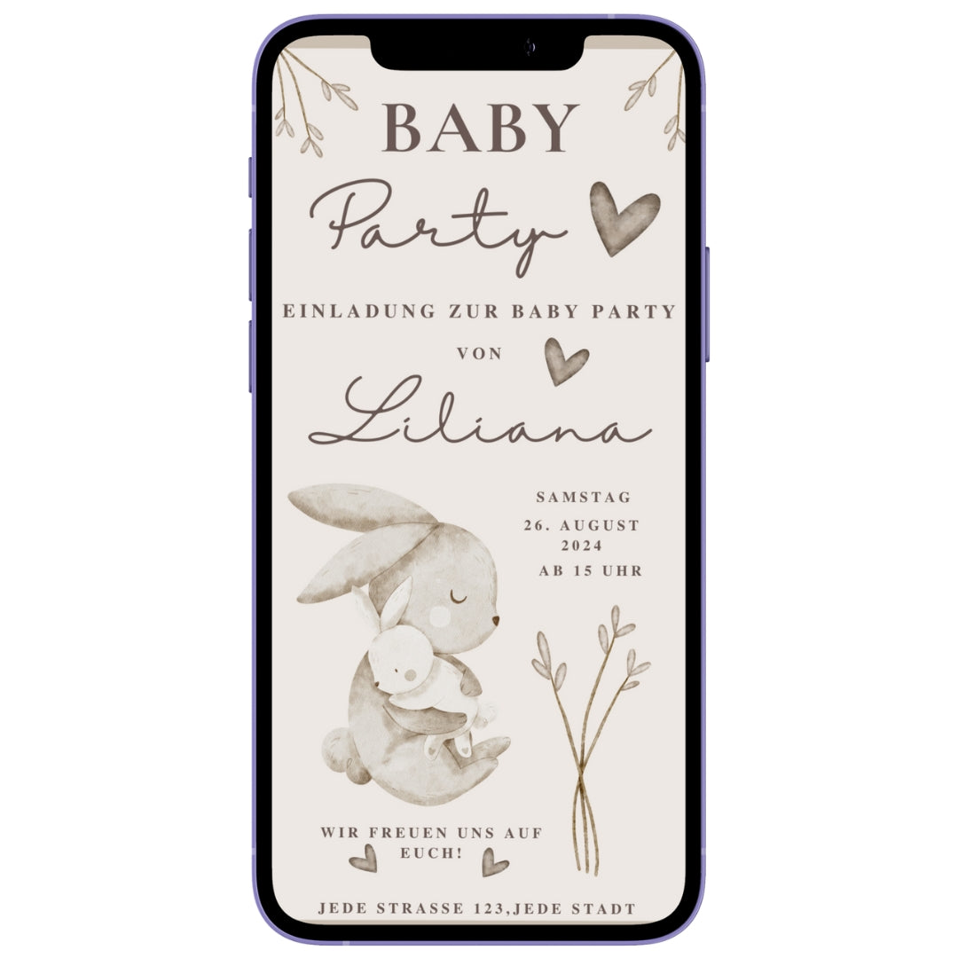 Baby Shower Einladung Boho