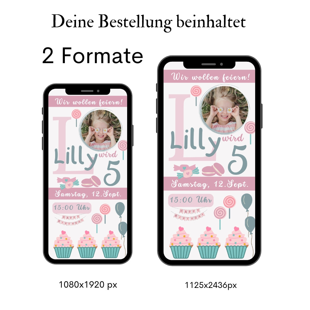 Einladung Kindergeburtstag Cupcake