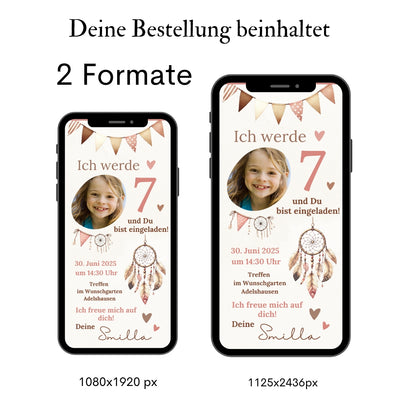 Einladung Kindergeburtstag Dream Catcher