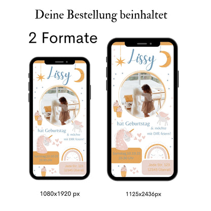 Einladung Kindergeburtstag Einhorn
