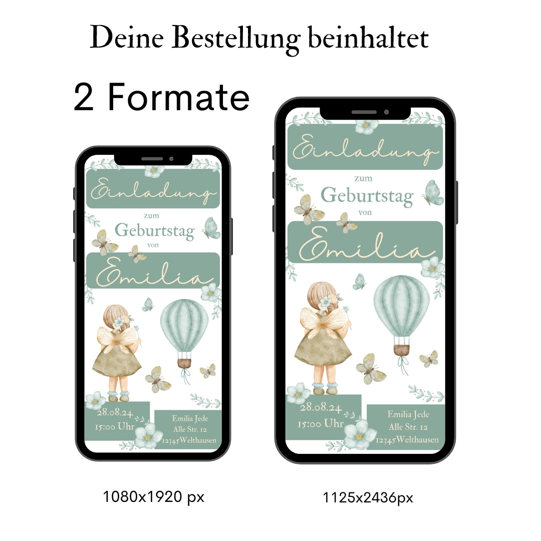 Einladung Kindergeburtstag Fee