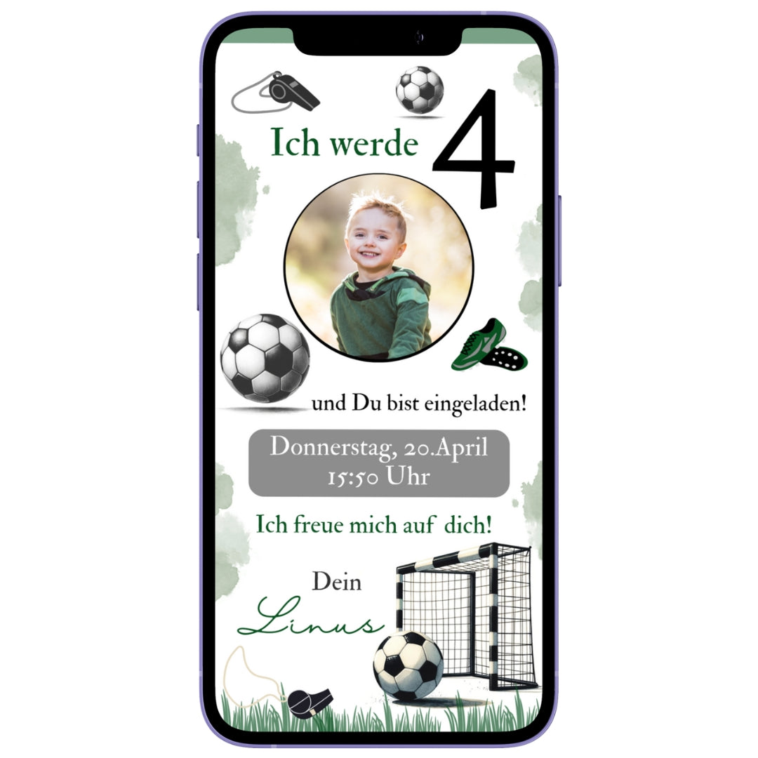 Einladung Kindergeburtstag Fussball