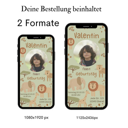 Einladung Kindergeburtstag Safari