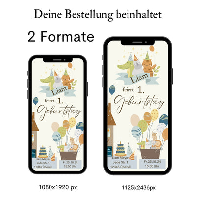 Einladung Kindergeburtstag Tiere