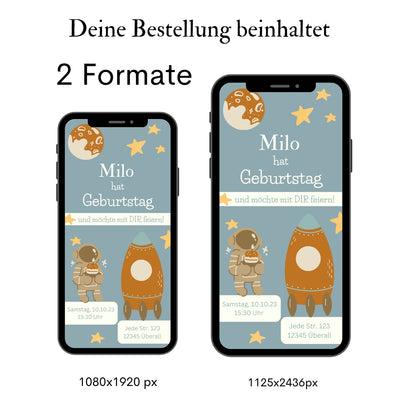 Einladung Kindergeburtstag Weltall
