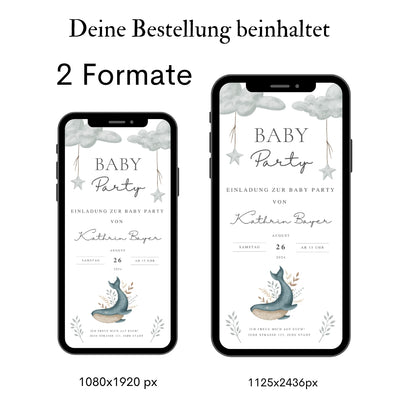 Einladungskarte Baby Party