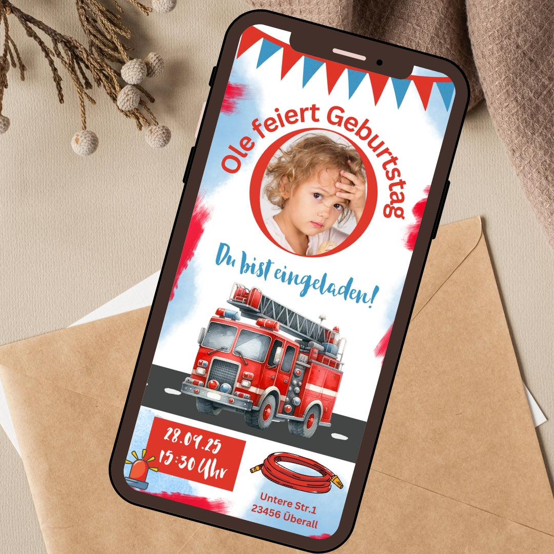 Digitale Feuerwehr Einladung