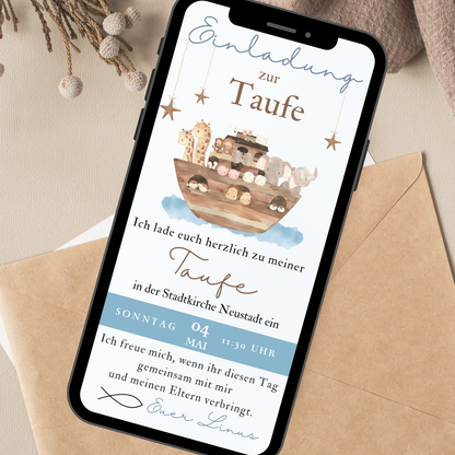 Taufe Einladung Arche