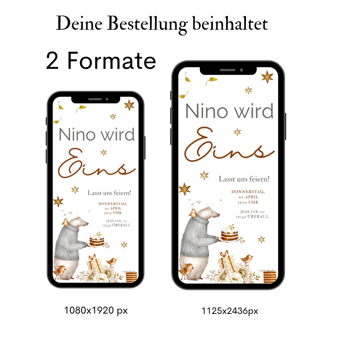 Verspielte Einladung Geburtstag